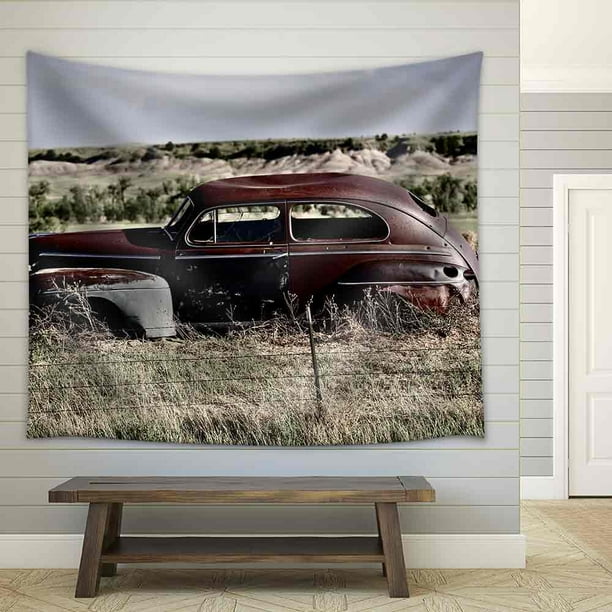 LB Abandoned Vintage Classic Car Wall Hanging Decor Art Tapestry Home Room Decor LB Abandoned Vintage Classic Car Wall Hanging Decor Art Tapestry Home Room Decor